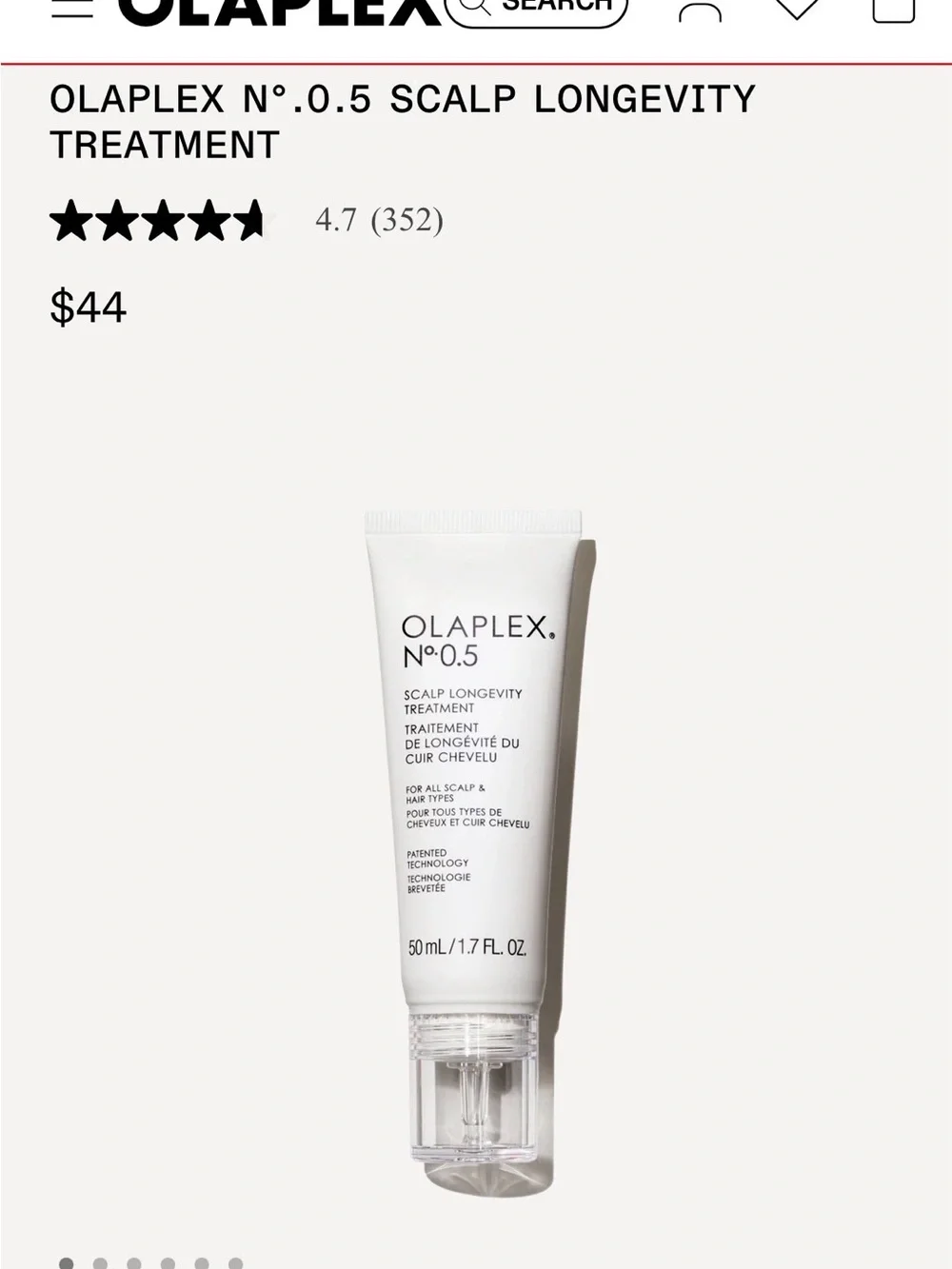 OLAPLEX No.0.5 Scalp Longevity Treatment - White with Olive Accent